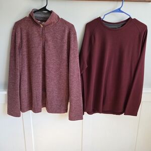 Banana Republic Maroon long sleeve shirts Men's size Large x 2 shirts